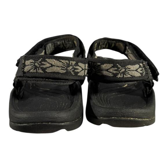 Teva Outdoor Hiking Sandals Men’s 9 Black Gray Hook & Loop Lightweight Trek - Picture 5 of 8
